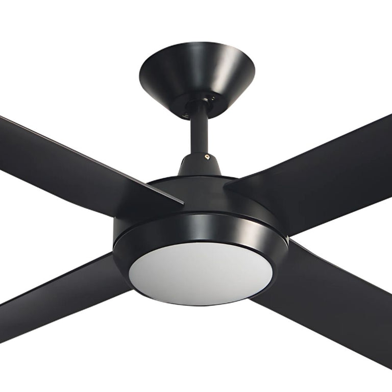 Concept 52" DC Ceiling Fan With 18W LED Dimmable Light Black / Tri-Colour - CL356