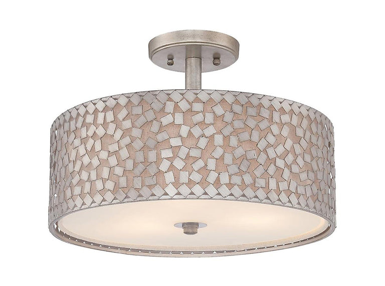 Confetti 3 Light Semi Flush Old Silver - QZ-CONFETTI-SF