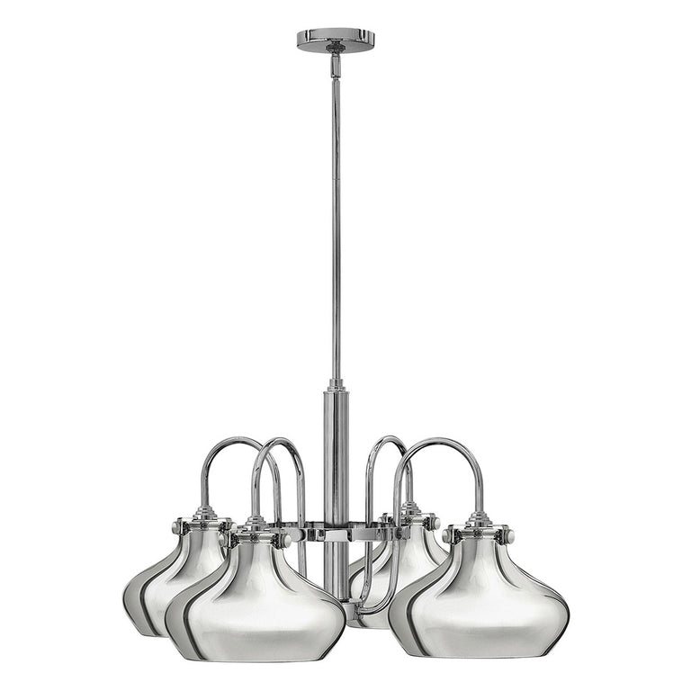 Congress Metal Shade Chandelier Chrome - HK/CONGRES4/C CM