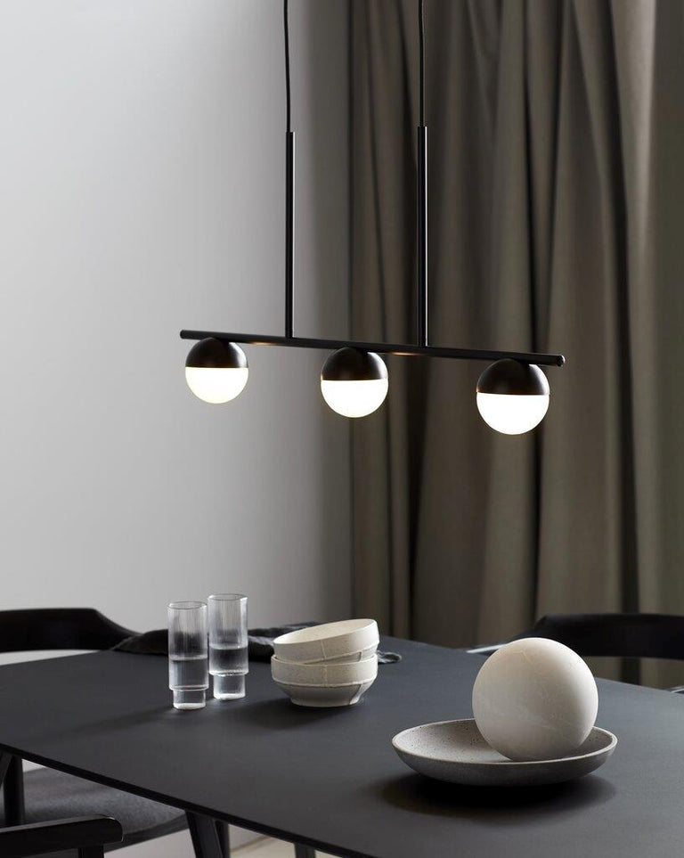 Contina 240V G9 3 Light Pendant Black - 2010953003