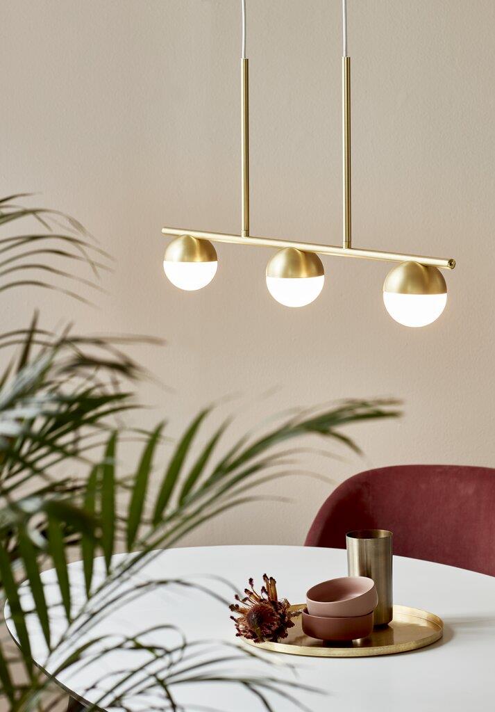 Contina 240V G9 3 Light Pendant Brass - 2010953035