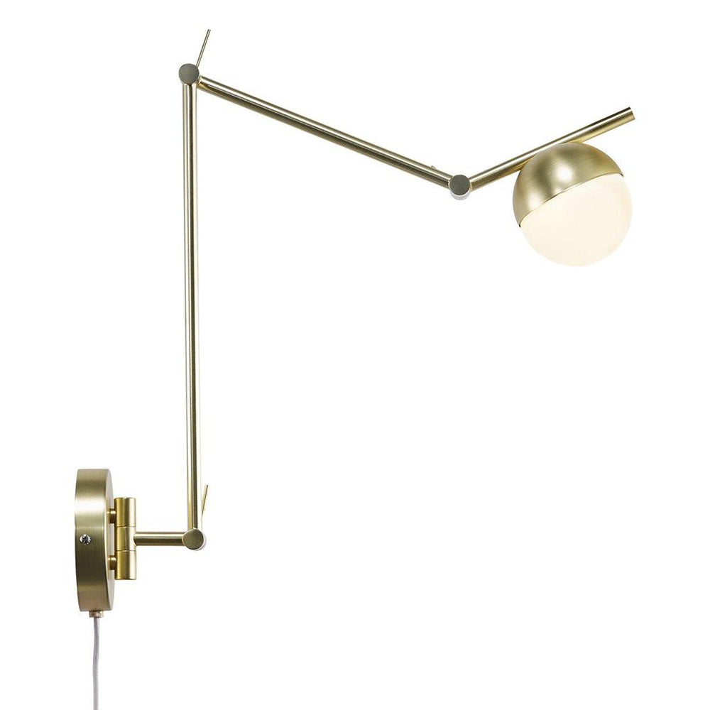Contina 240V G9 Adjustable Wall Light Brass - 2010971035