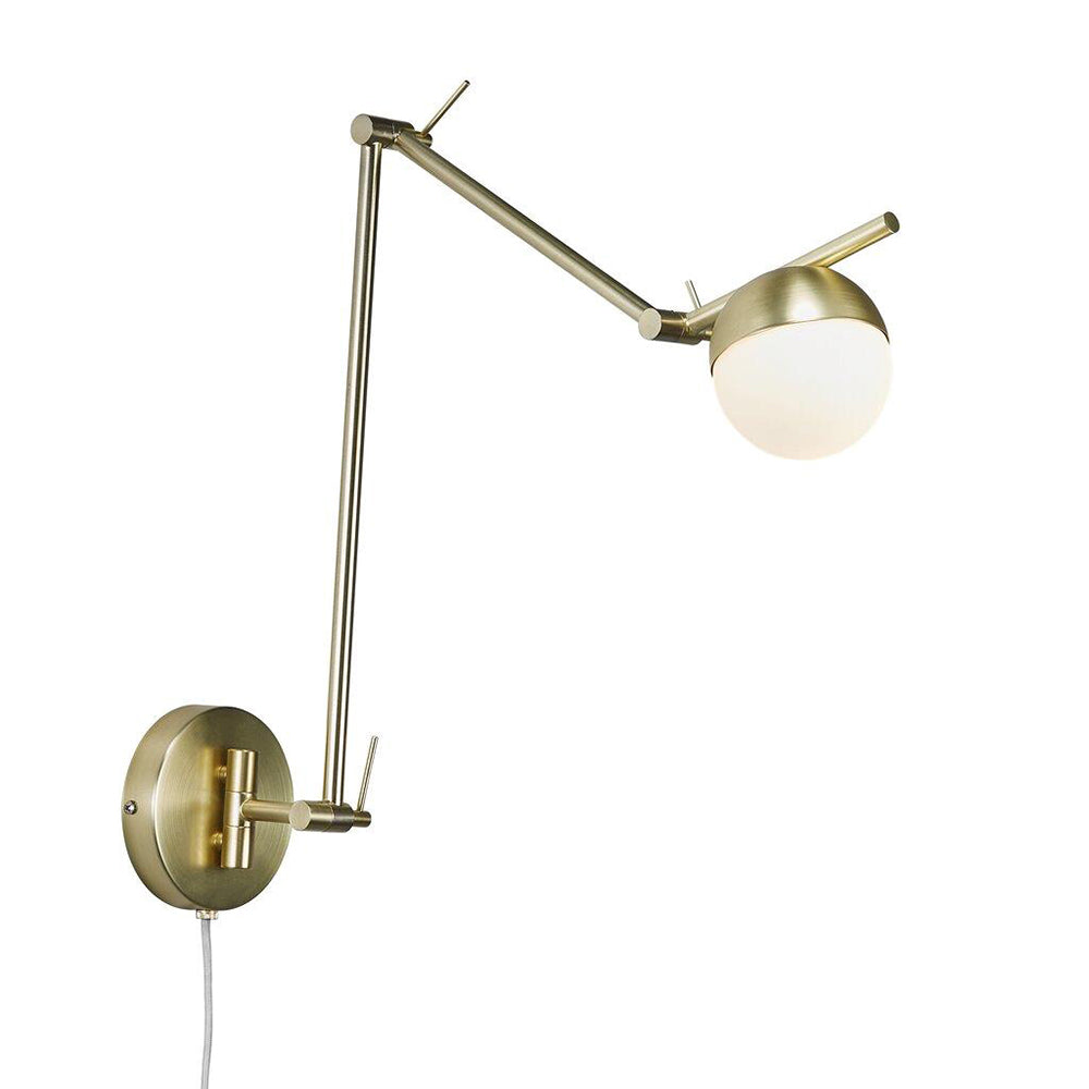 Contina 240V G9 Adjustable Wall Light Brass - 2010971035