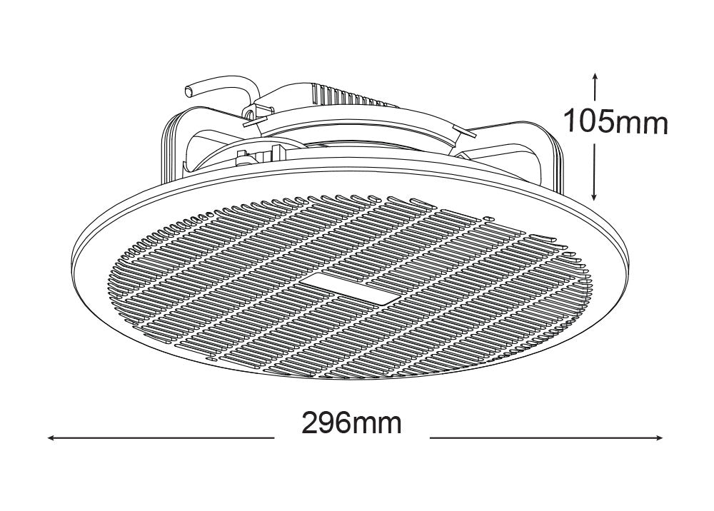 Core 200mm Bathroom Exhaust Fan - MXFC20W