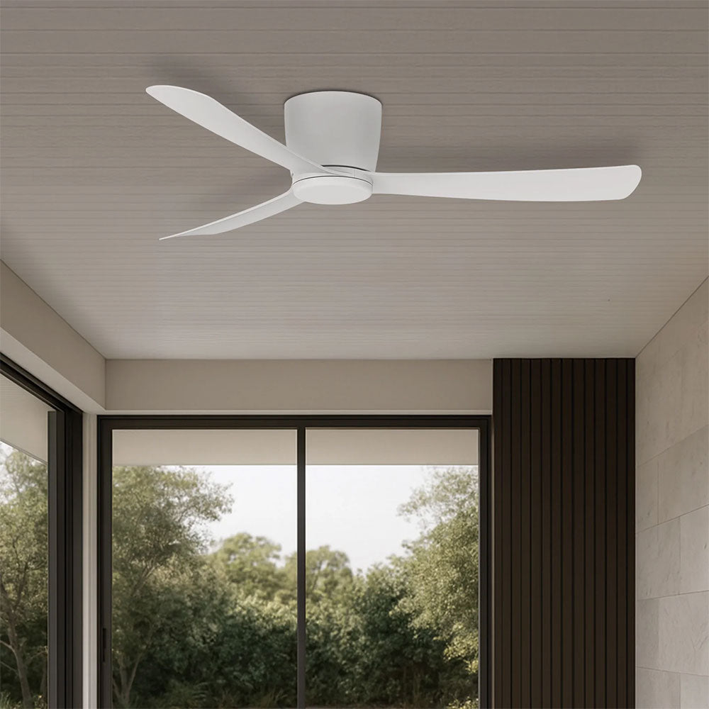 Costa 3-Blade 52" White Low Profile DC Ceiling Fan - 22945/05
