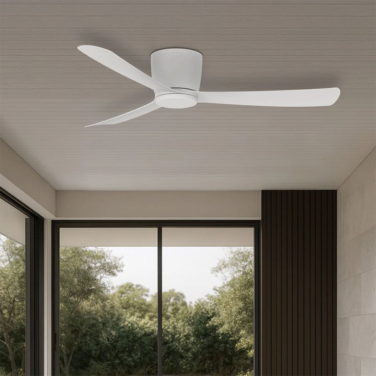 Costa 3-Blade 52" White Low Profile DC Ceiling Fan - 22945/05