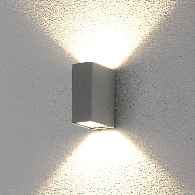 Cuba 12W LED Up/Down Wall Light Black / Warm White IP54 - UOWCUBA-BLK-WW