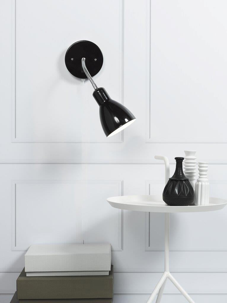 Cyclone Wall Lamp With Switch Black - 72991003