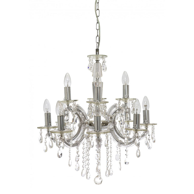 Davinci 12 Light Crystal Chandelier Chrome - DAVINCI- 8 + 4-CH