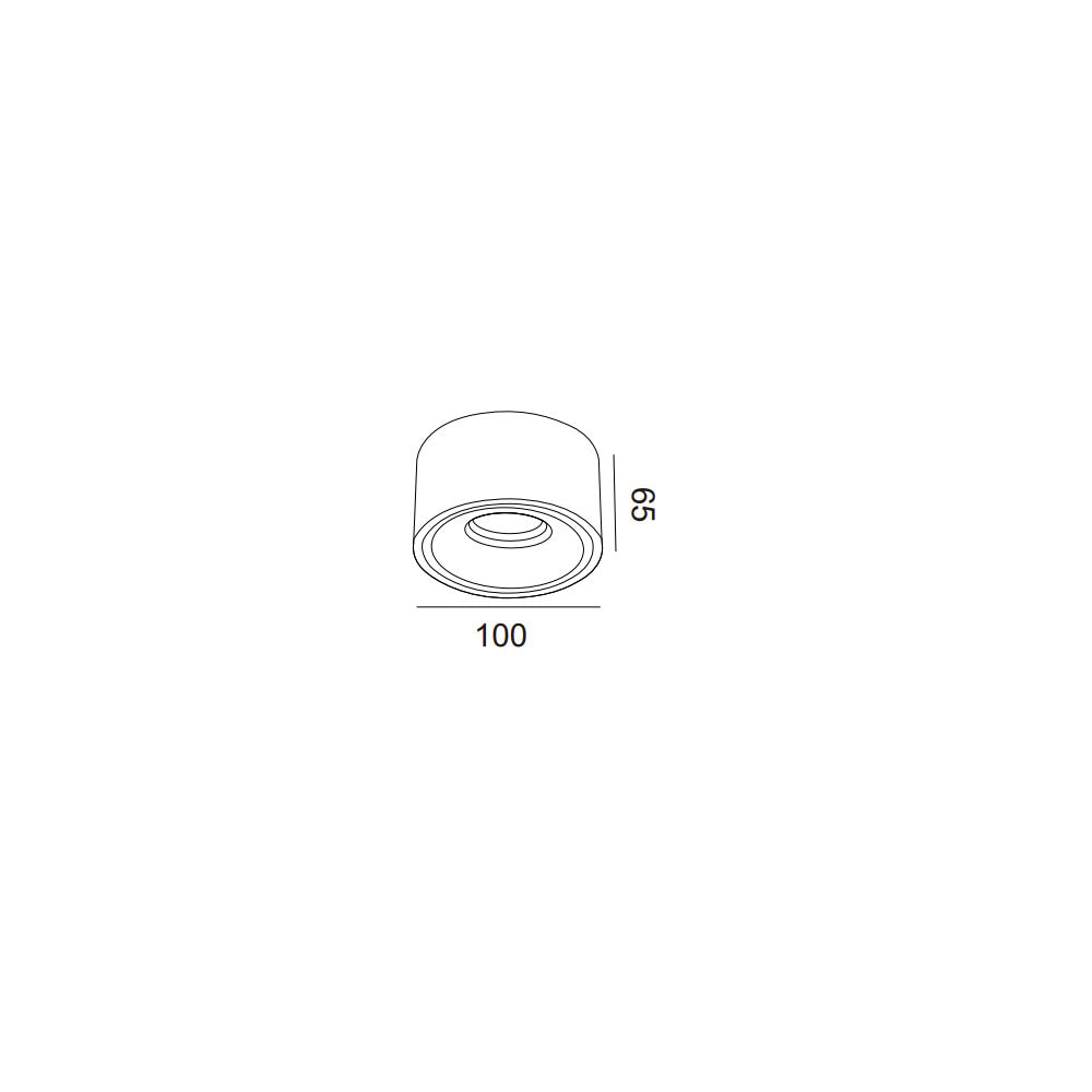 Propus 10W Dimmable Round Surface Mounted LED Downlight White / Tri-Colour - DD1542-WHTC10C02