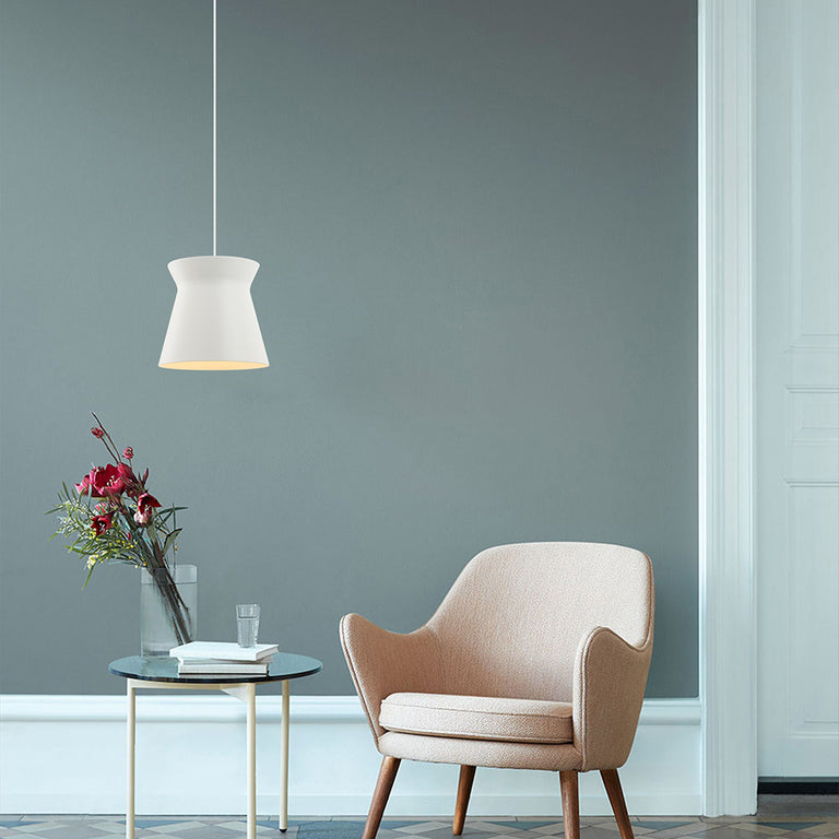 Interior Cone Flat Top Pendant White - DIABLO2