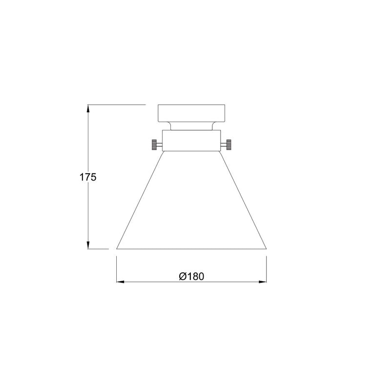 Cone Glass DIY Batten Fix Chrome / Clear - DIYBAT06