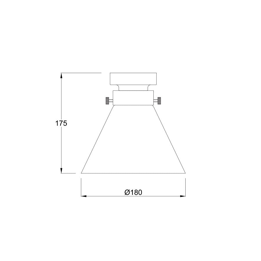 Cone Glass DIY Batten Fix Chrome / Smoke - DIYBAT08