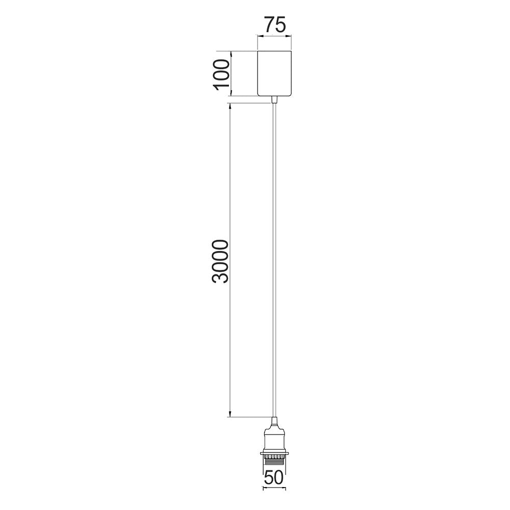 D.I.Y. Plug In Pendant Suspension Kit Black - DIYPEN1