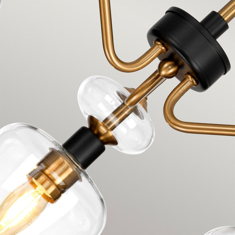 Armand 3 Light Semi Flush Light Aged Brass - DL-ARMAND-SF3-AB