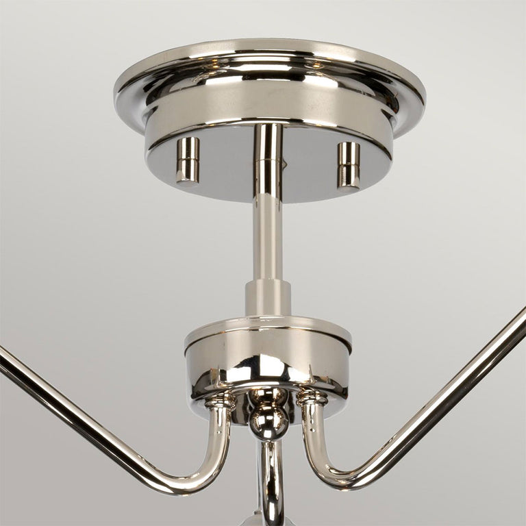 Armand 3 Light Semi Flush Light Polished Nickel - DL-ARMAND-SF3-PN