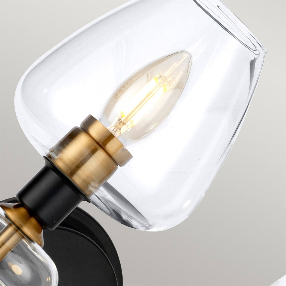 Armand 2 Light Wall Light Aged Brass - DL-ARMAND2-AB