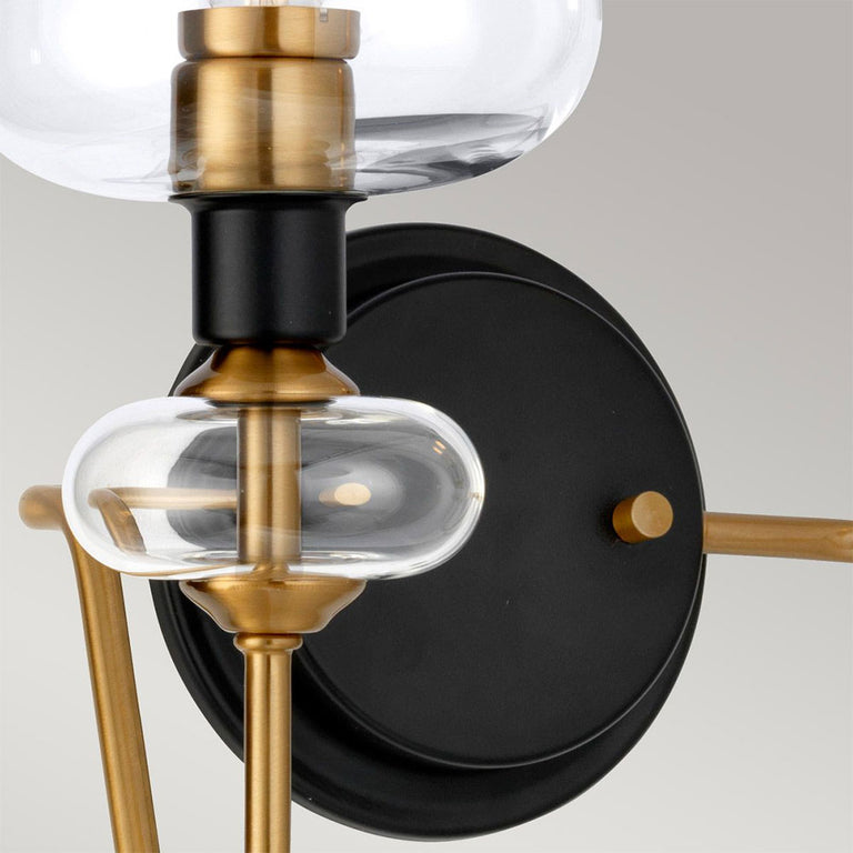 Armand 2 Light Wall Light Aged Brass - DL-ARMAND2-AB
