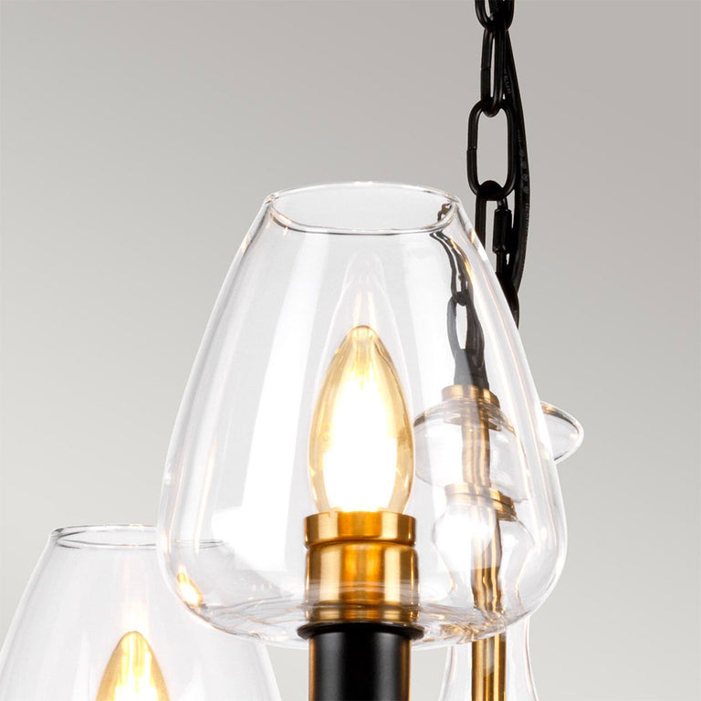 Armand 5 Light Pendant Aged Brass - DL-ARMAND5-AB