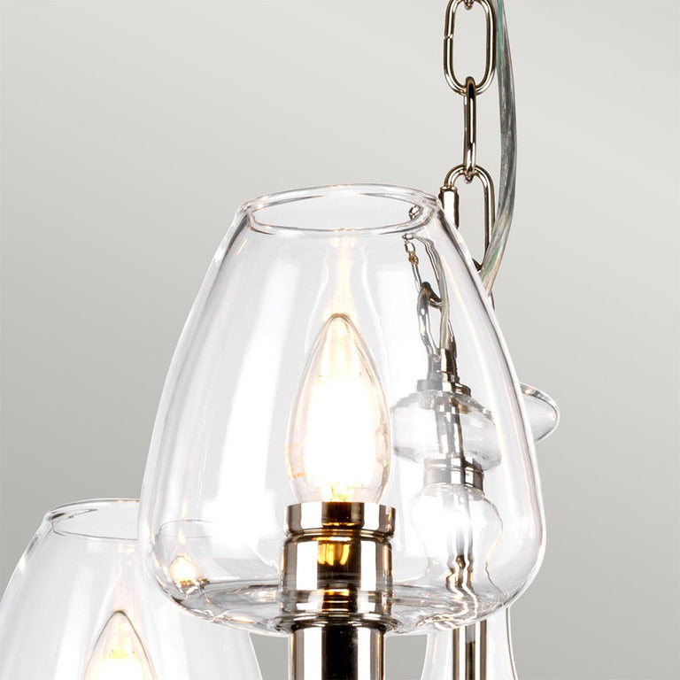 Armand 5 Light Pendant Polished Nickel - DL-ARMAND5-PN