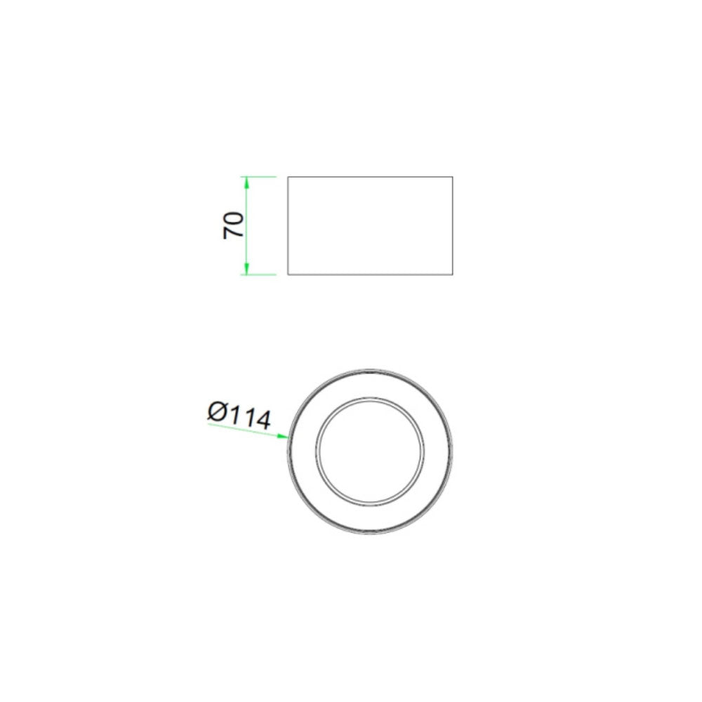 Alcor 4 10W LED Dimmable Surface Mounted Downlight Black / Tri-Colour - DL1066/10W/TC/BK