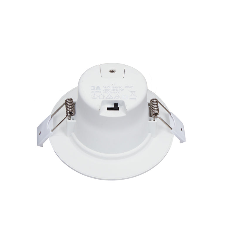 Electra 4 7W LED Dimmable Downlight White / Tri-Colour - DL1195/WH/TC