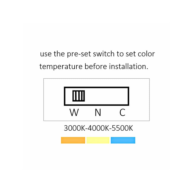 Atlas 5 10W Dimmable Square LED Downlight White / Tri-Colour - DL1365/WH/TC
