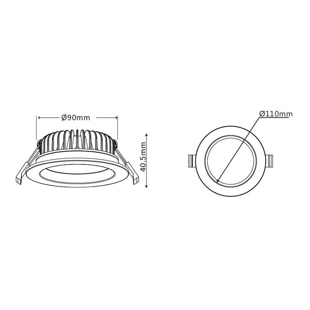Celaeno 3 13W LED Dimmable Downlight White / Tri-Colour - DL1755/WH/TC