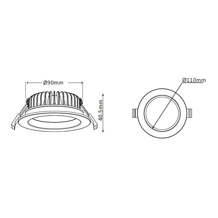 Celaeno 3 13W LED Dimmable Downlight White / Tri-Colour - DL1755/WH/TC