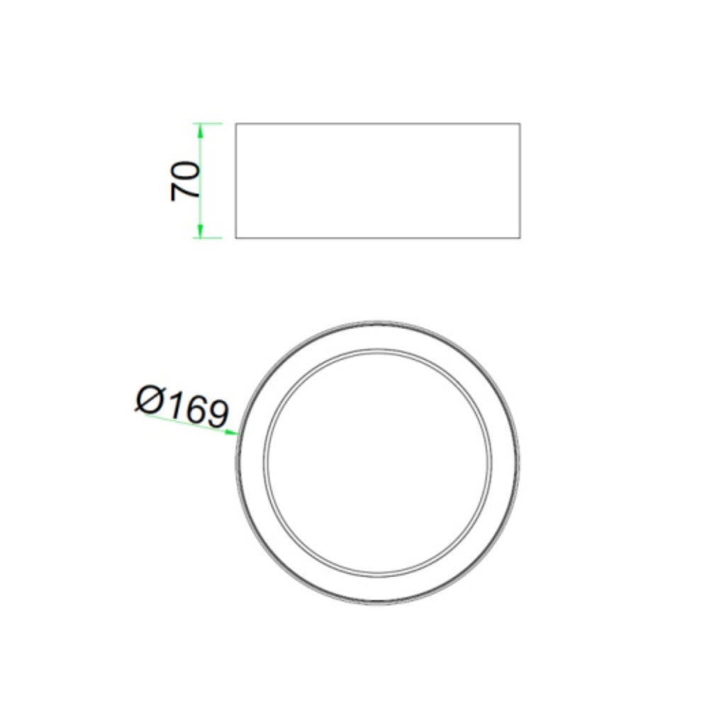 Alcor 4 20W LED Dimmable Surface Mounted Downlight Black / Tri-Colour - DL20096/20W/TC/BK