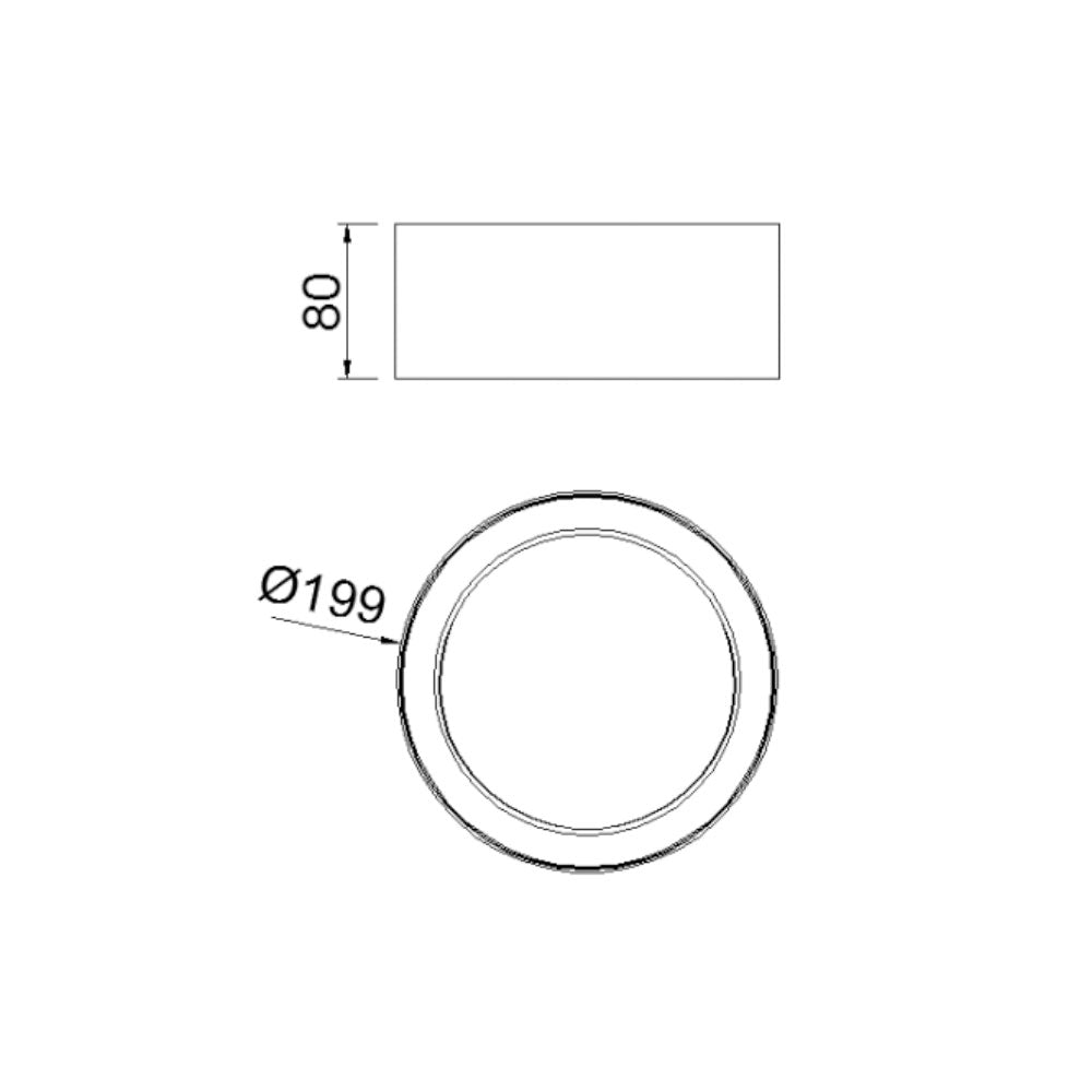 Alcor 4 30W LED Dimmable Surface Mounted Downlight White / Tri-Colour - DL30096/30W/TC