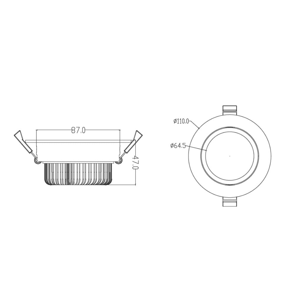 Alcor 15W Dimmable Adjustable LED Downlight White / Tri-Colour - DL8695/WH/TC