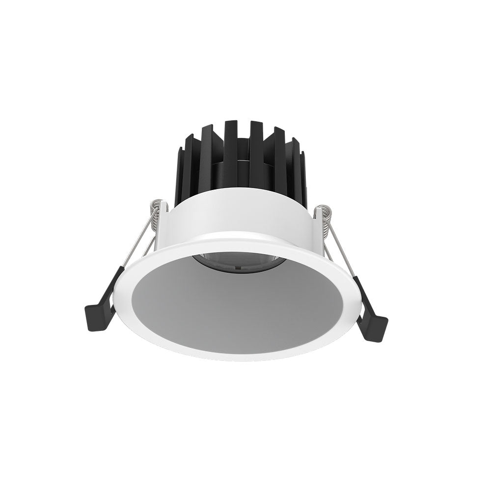Deep 10W Dimmable LED Downlight White & Silver / Tri-Colour - DL9452-WH+SLTC10C03