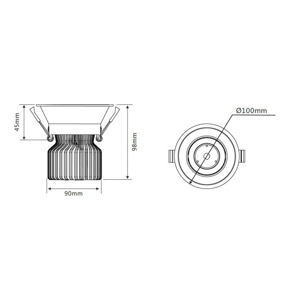 Celaeno 1 13W LED Dimmable Downlight White / Warm White - DL9530/WH/WW