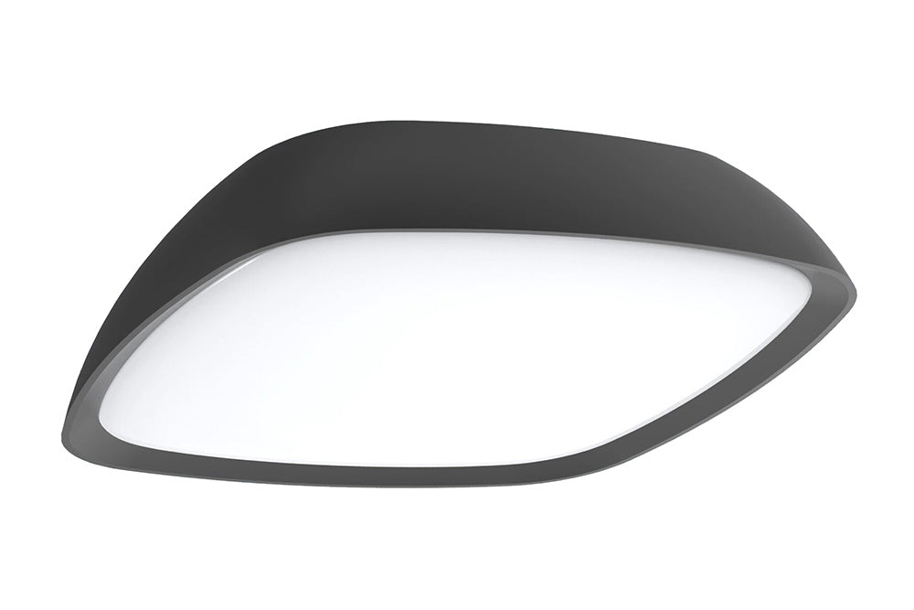 Exterior 20W LED Wall / Ceiling Light Dark Grey / Warm White - DOCCIA1