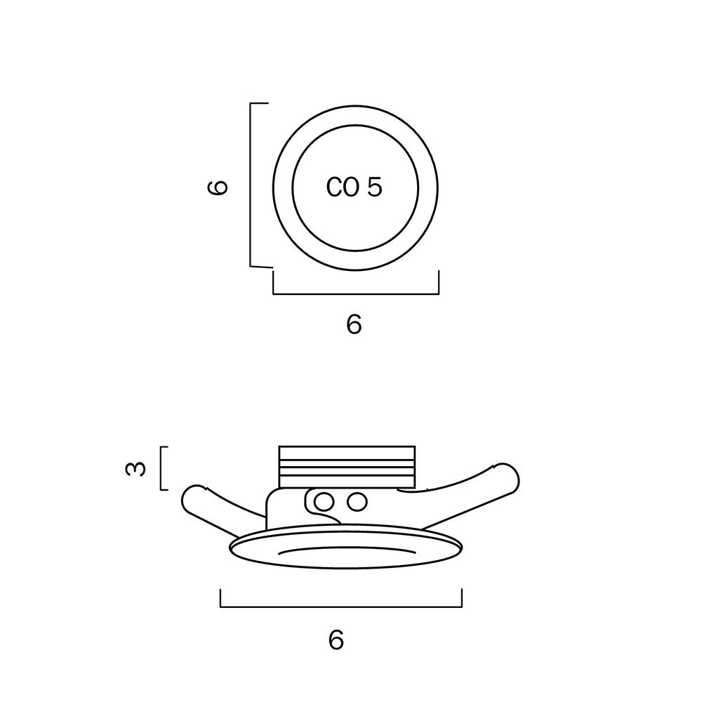 Duro 3 Watt LED Downlight White / Cool White - DURO 3R-WH85
