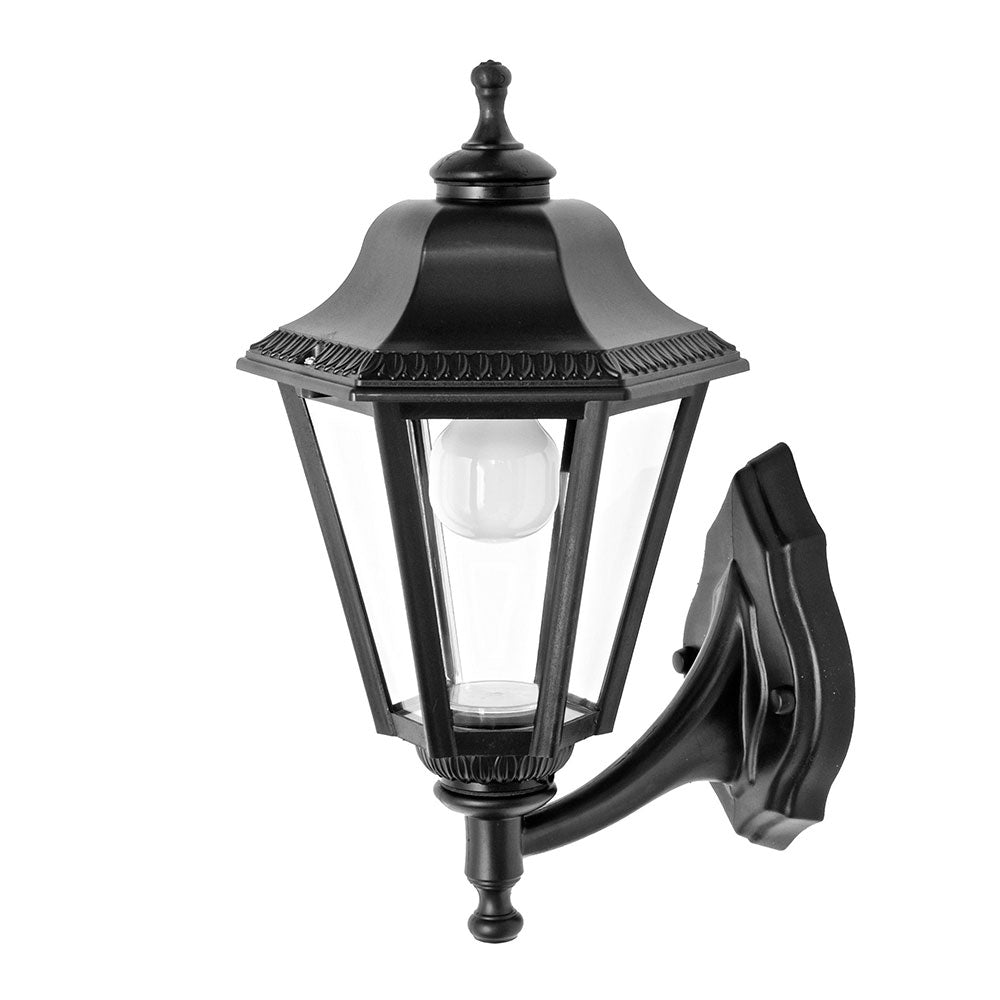 Castra Hexagon Wall Lantern Black - DUW8100-BL