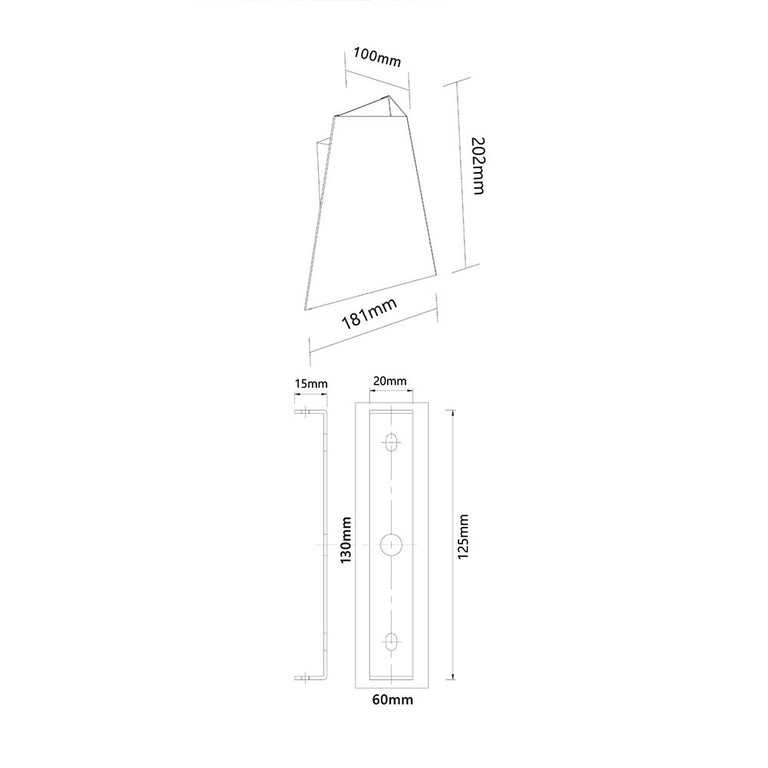 City Range LED Angled Up/Down Wall Light 12W 3000K White - Delhi