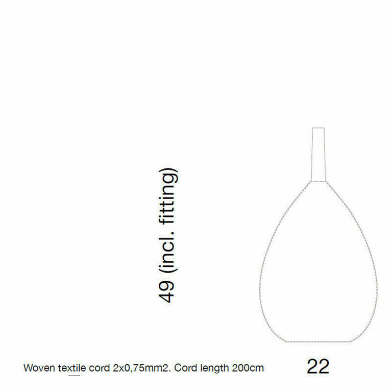 Lute Medium Pendant Bright Coral / Copper - LA101401