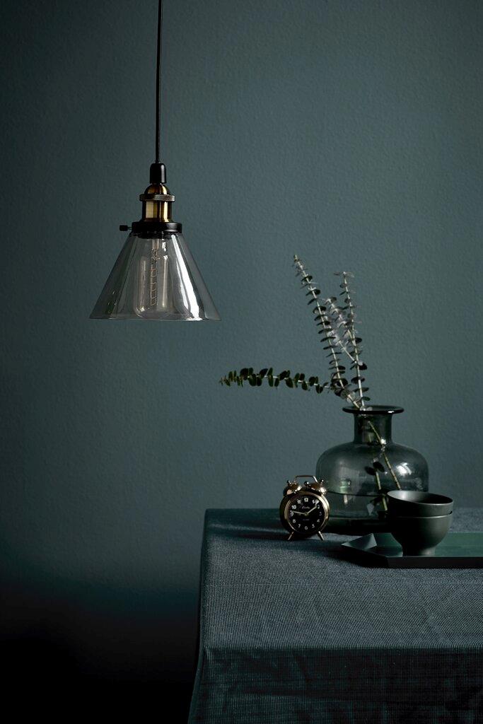 Disa 1 Light Pendant Antique Brass / Amber - 45823027