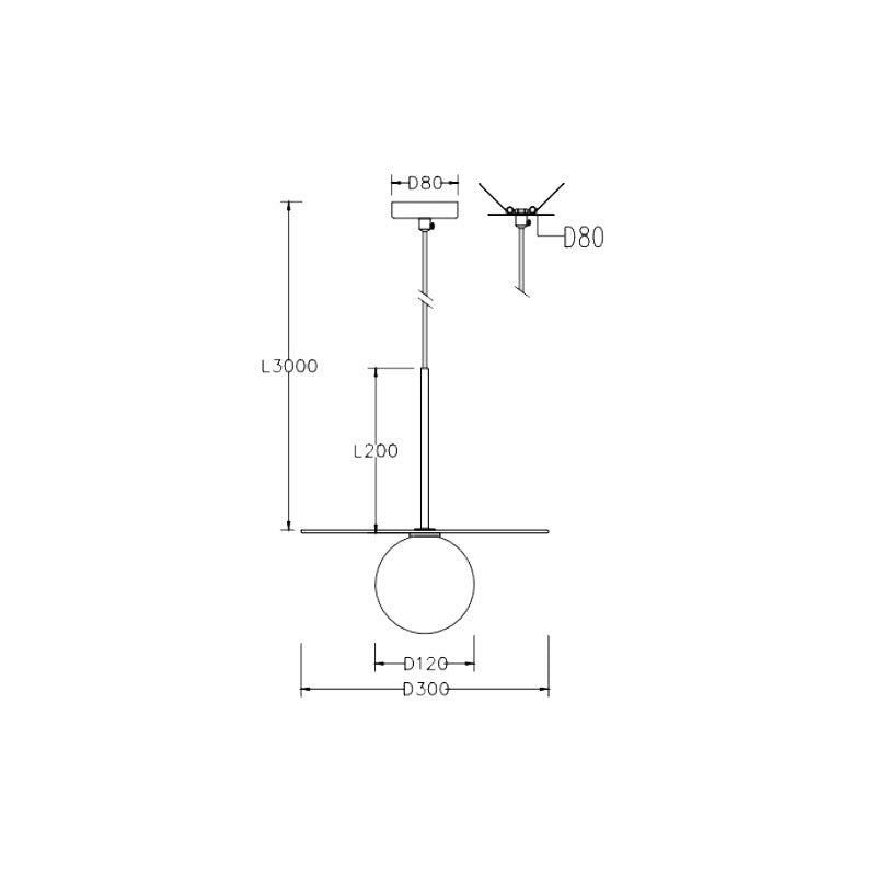 Dott 240V G9 Pendant Matt Black - UP-DOTT300-BLK