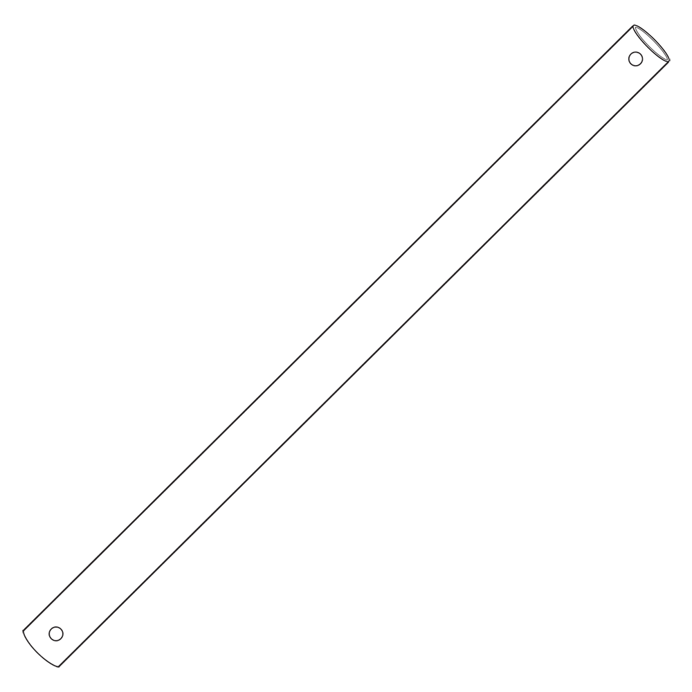 Flatjet Downrod 1800mm / 72" 26mm Black - DRT-72BK