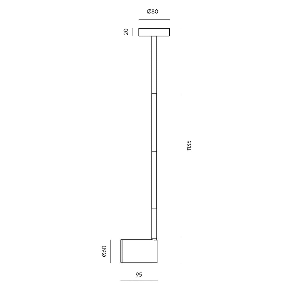 Noon LED Fixed Rod Spotlight Matt Black - ARO.T1278/1