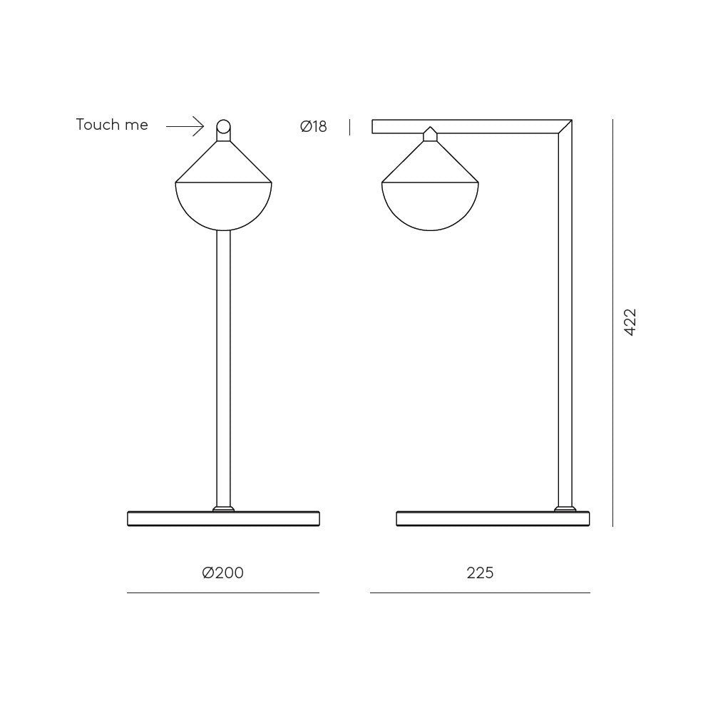 Nino LED Table Lamp Matt Black / Matt Brass - ARO.S1275