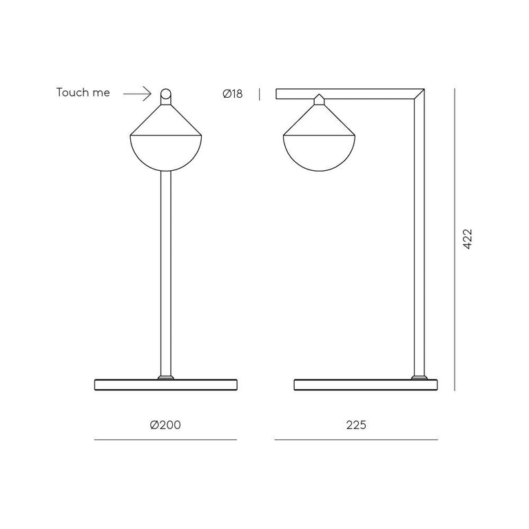 Nino LED Table Lamp Matt Black / Matt Brass - ARO.S1275