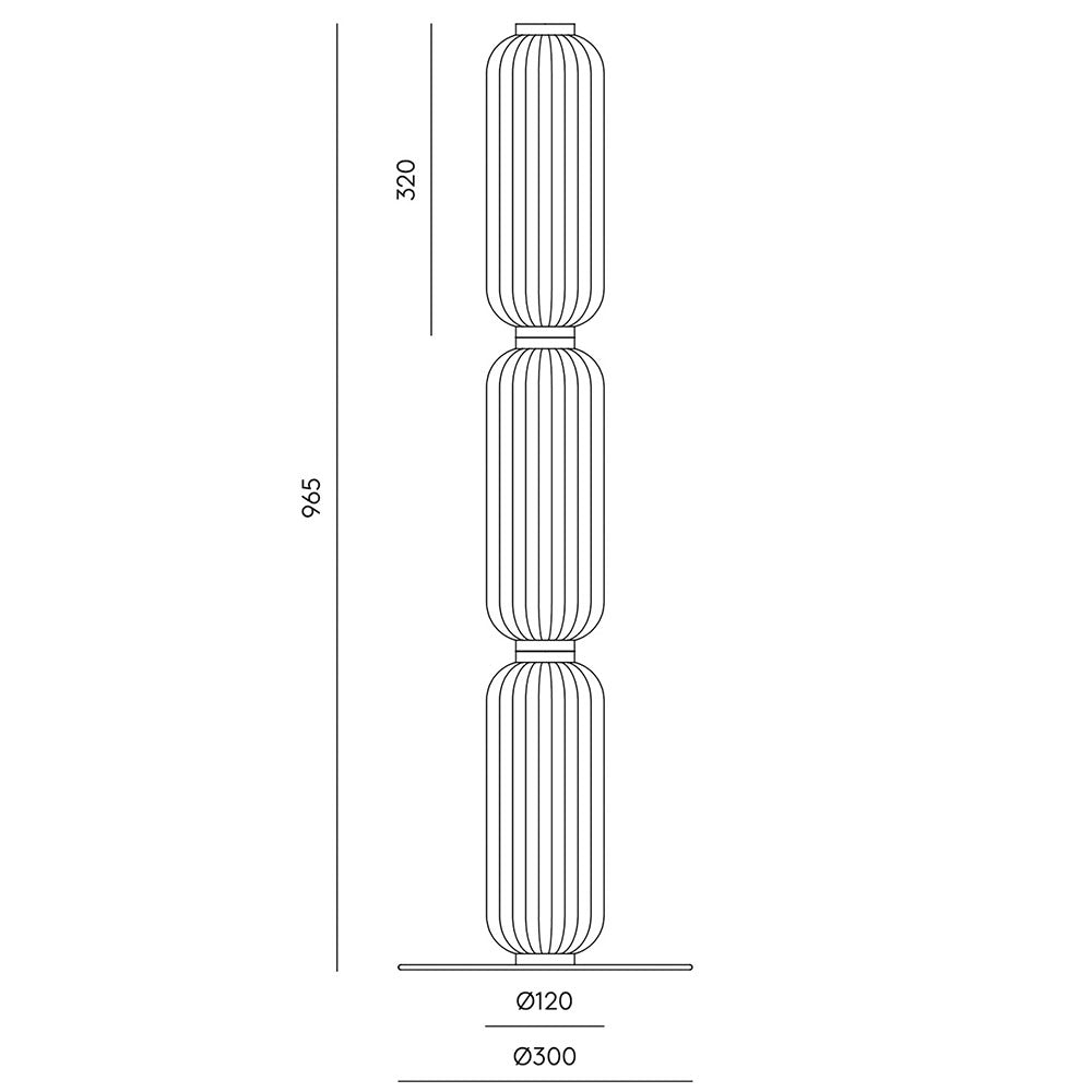 Elma LED Floor Lamp Matt Black - ARO.P1312/NEG
