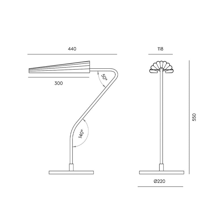 Bion 5W LED Table Lamp Matt Black / Matt White - ARO.S1306/NEG-BCO