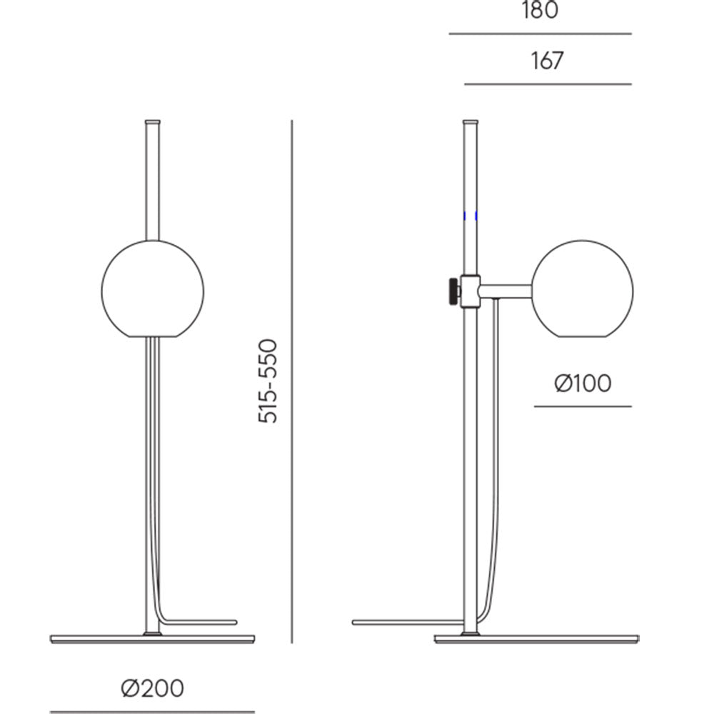 Lita LED Table Lamp Matt Black - ARO.S1230/NEG