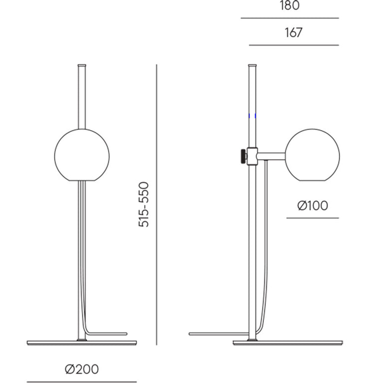 Lita LED Table Lamp Matt Black - ARO.S1230/NEG