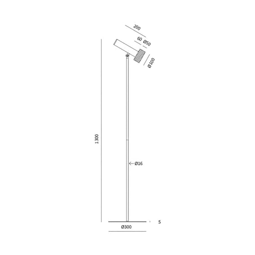 Focus LED Floor Lamp - Matt Black / Natural Alabaster - ARO.P1279/ALA